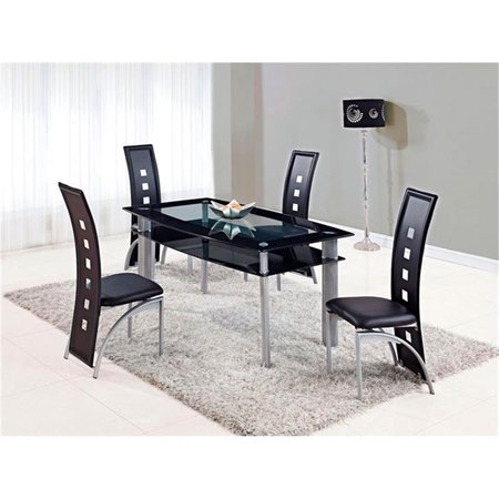 GLOBAL FURNITURE USA Global Furniture USA D1058NDT M High Gloss Dining Table Black D1058NDT (M)